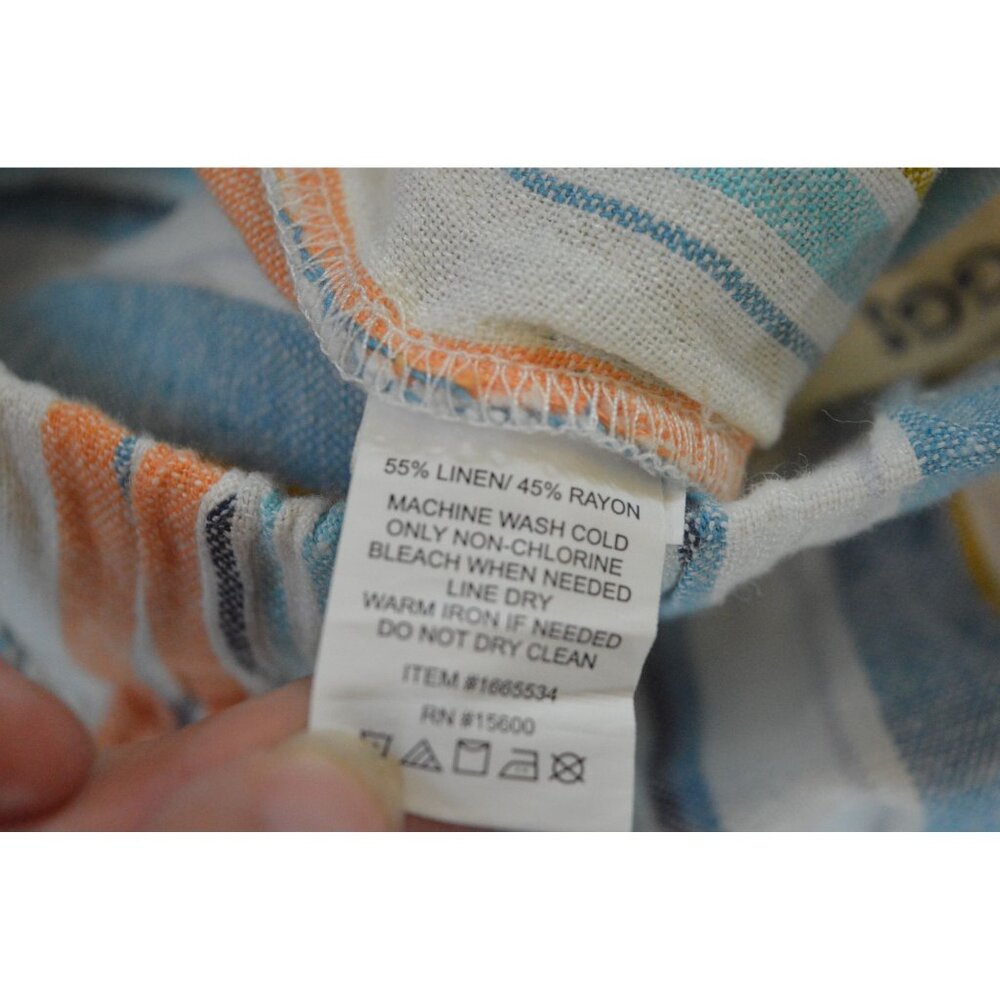 Briggs Women's Striped Linen Rayon Shorts XXL Multi-Color Casual Summer Wear - Picture 6 of 9